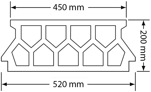 Wymiary Pustak stropowy K9 60EU/20